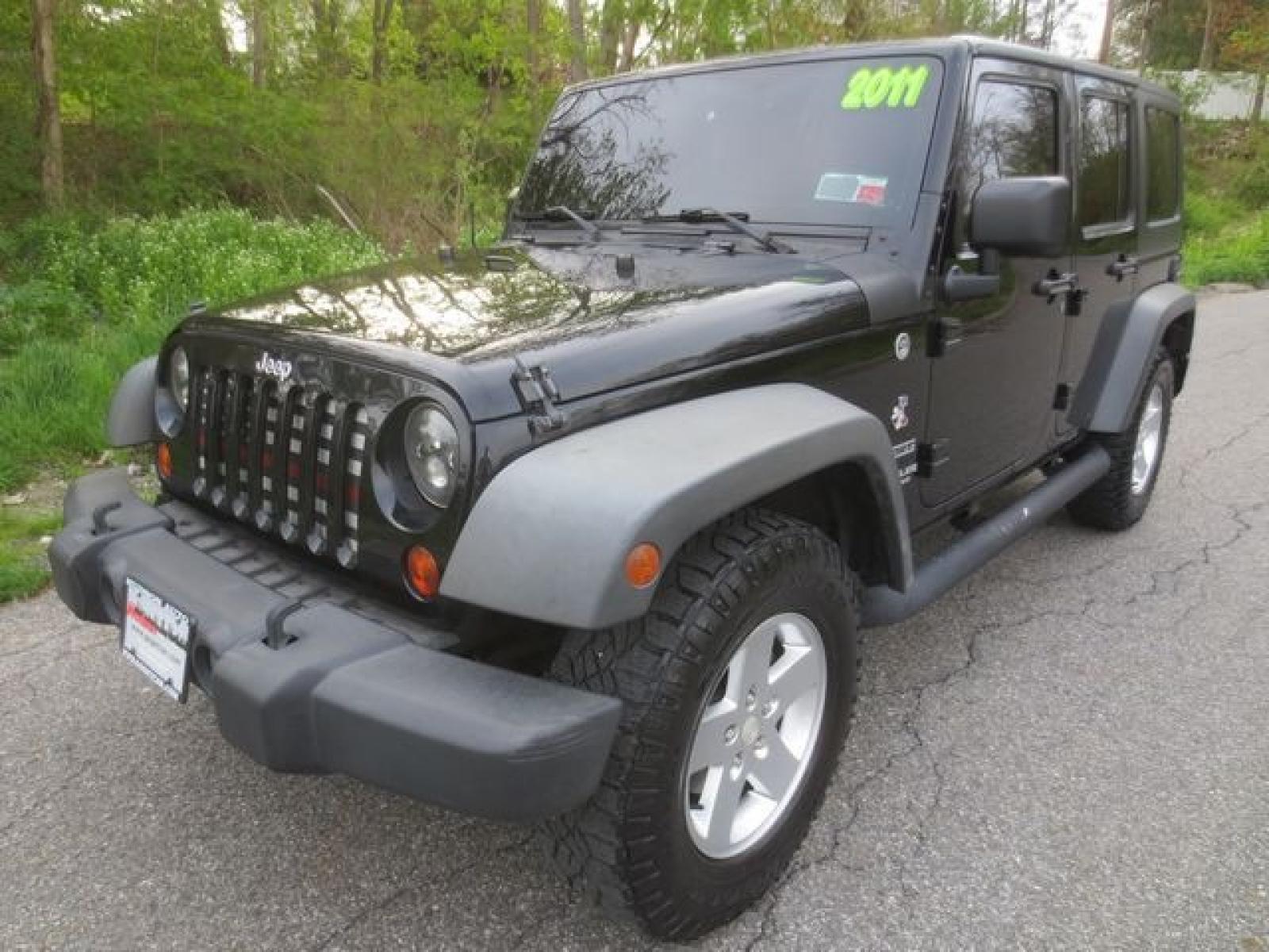 2011 Black /Black Jeep Wrangler Sport (1J4BA3H15BL) with an 3.8L V6 OHV 12V engine, Automatic transmission, located at 270 US Route 6, Mahopac, NY, 10541, (845) 621-0895, 41.349022, -73.755280 - Photo #0